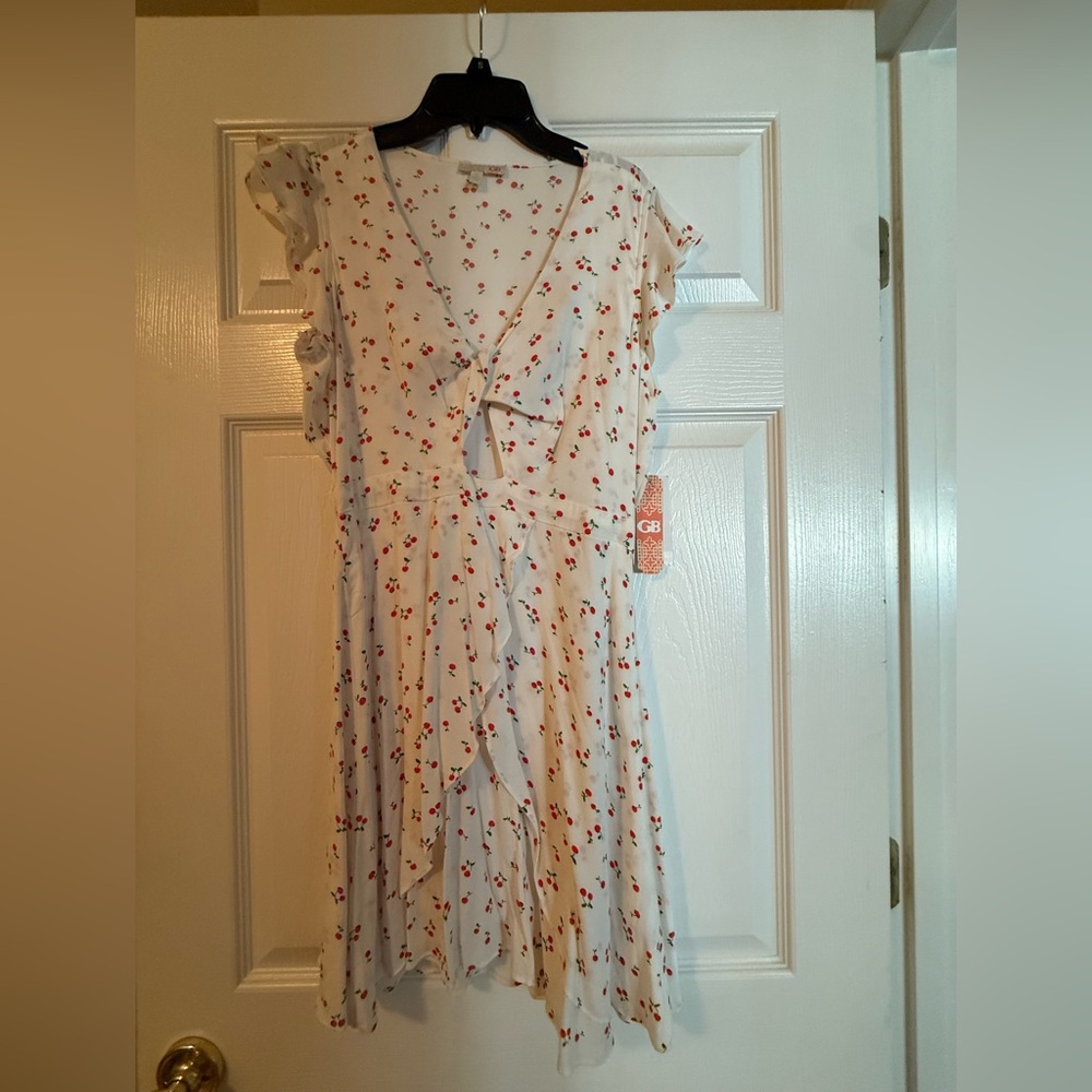Gianni Bini white dress with cherries
